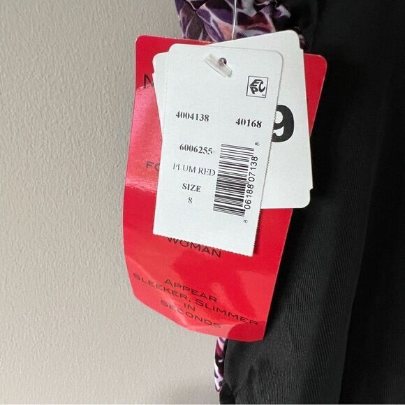 Magicsuit Purple Snake Charmer Lisa Draped One Piece Slimming Swimsuit Size 8 - Picture 11 of 12